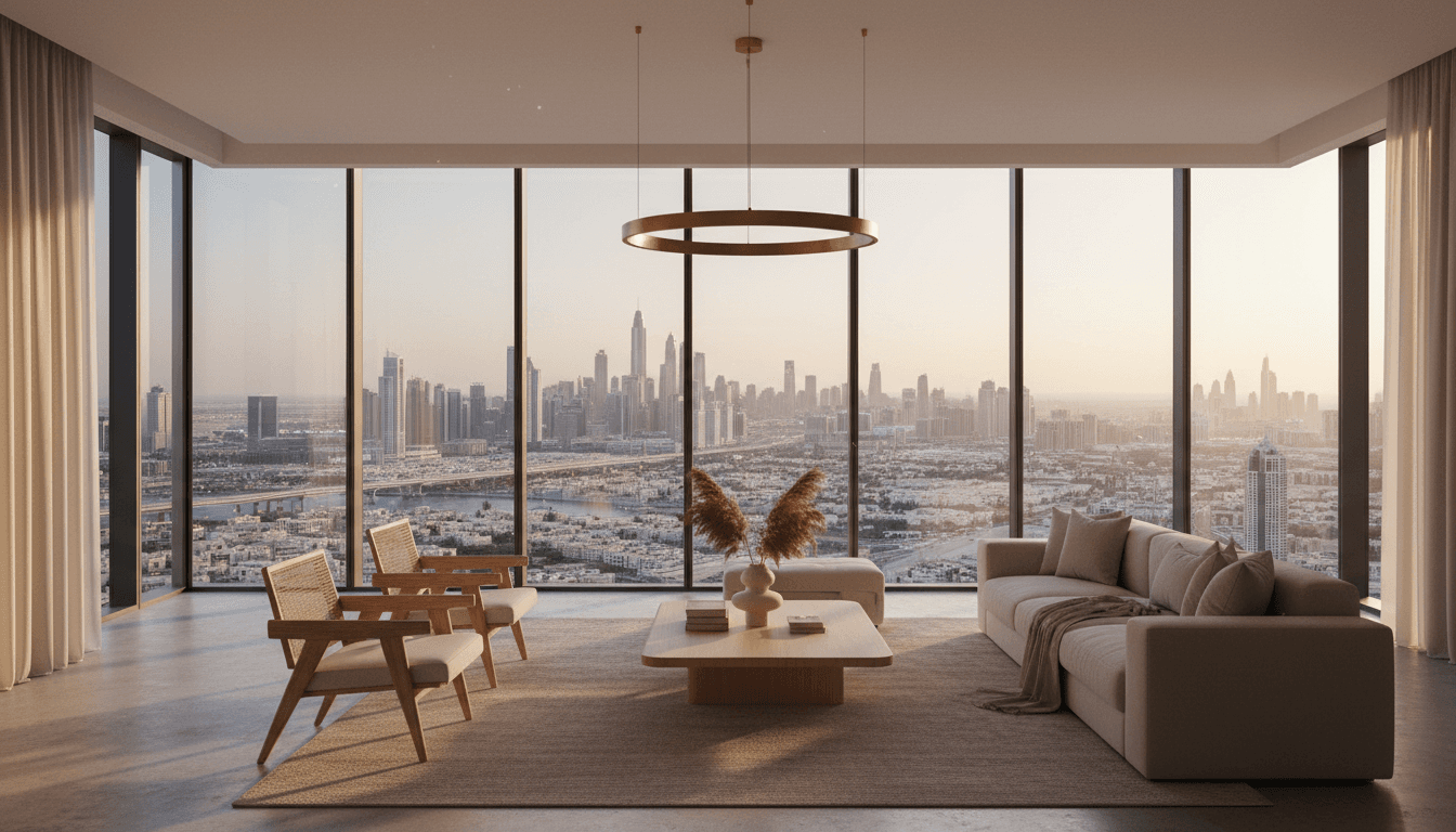 Modern Dubai property with city views
