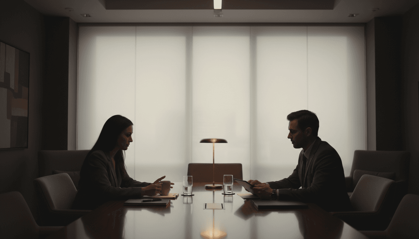 Private confidential business meeting