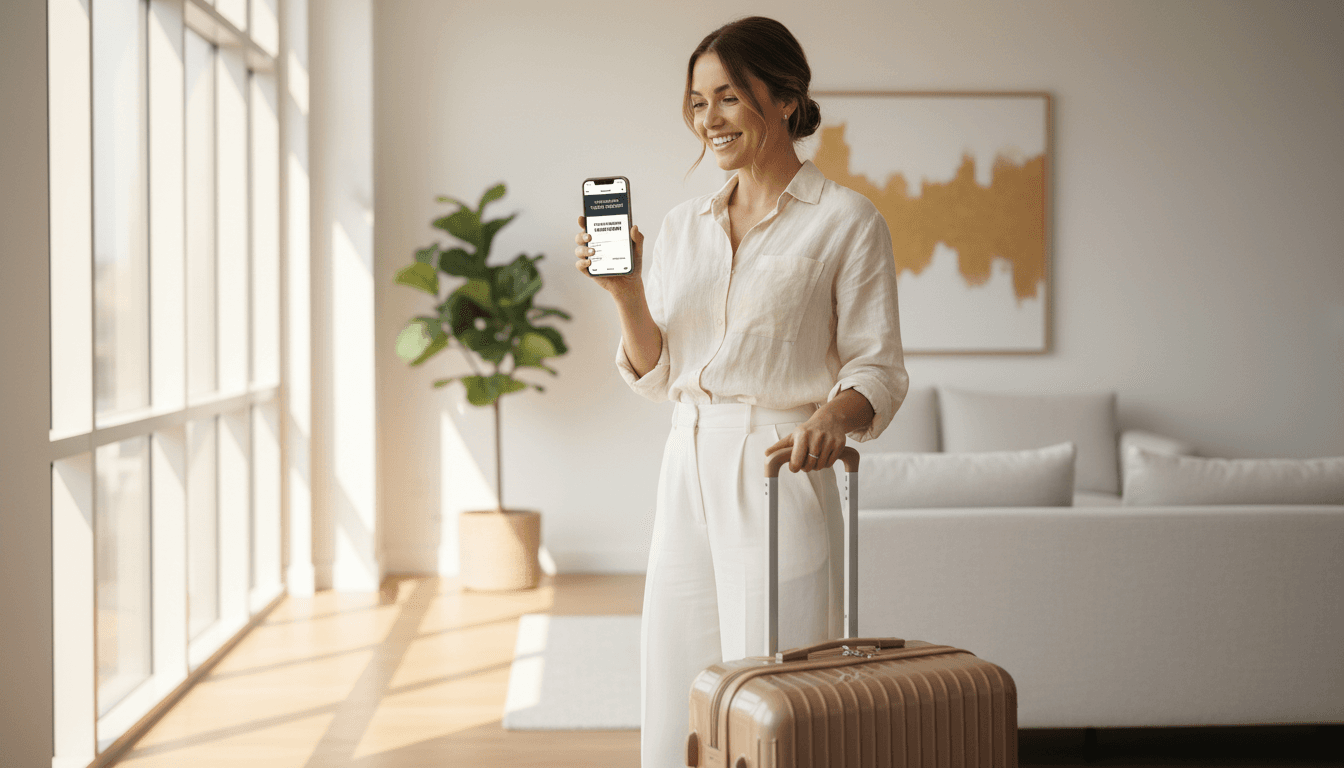 Woman preparing for relocation with travel plans