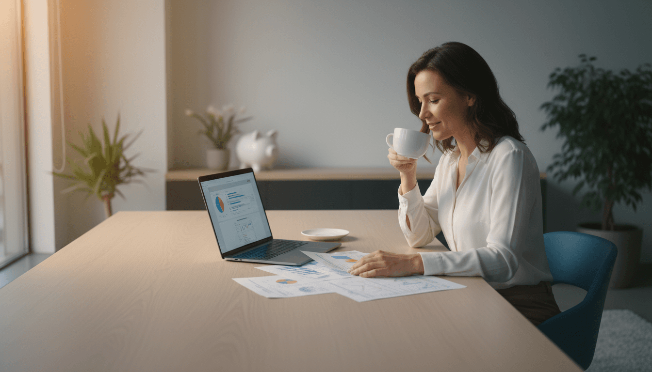 Woman reviewing financial clarity after property sale